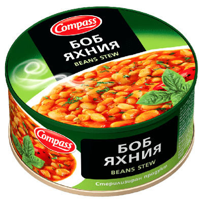 🇧🇬 "COMPASS" Тушеная фасоль, 300 гр