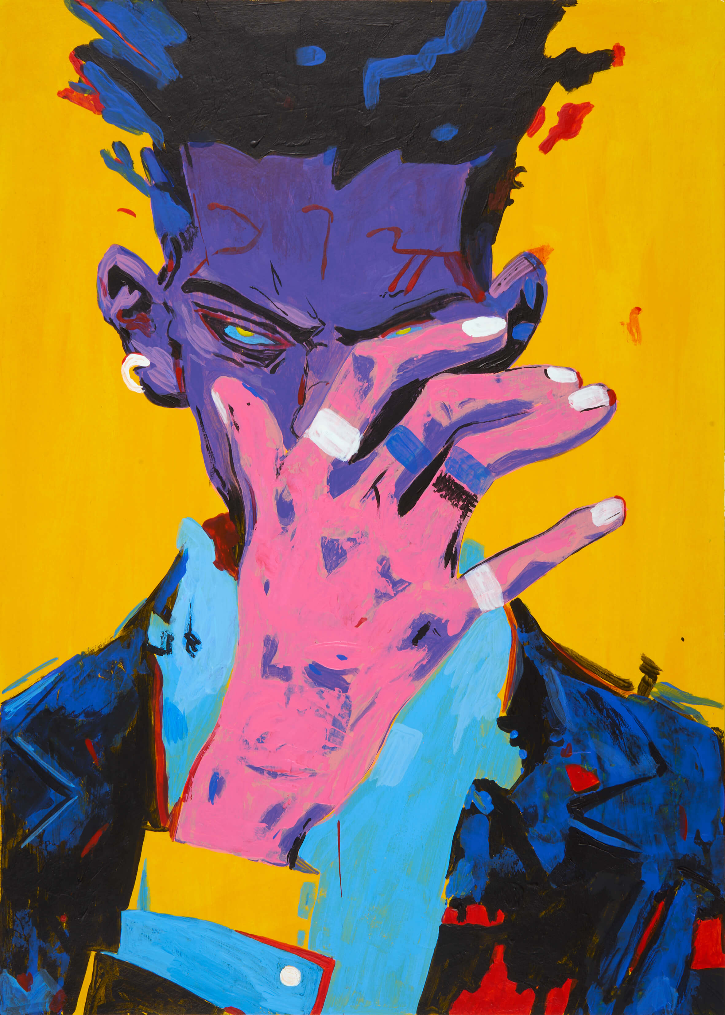Stress Day VI, 42x30 cm original acrylic painting on paper