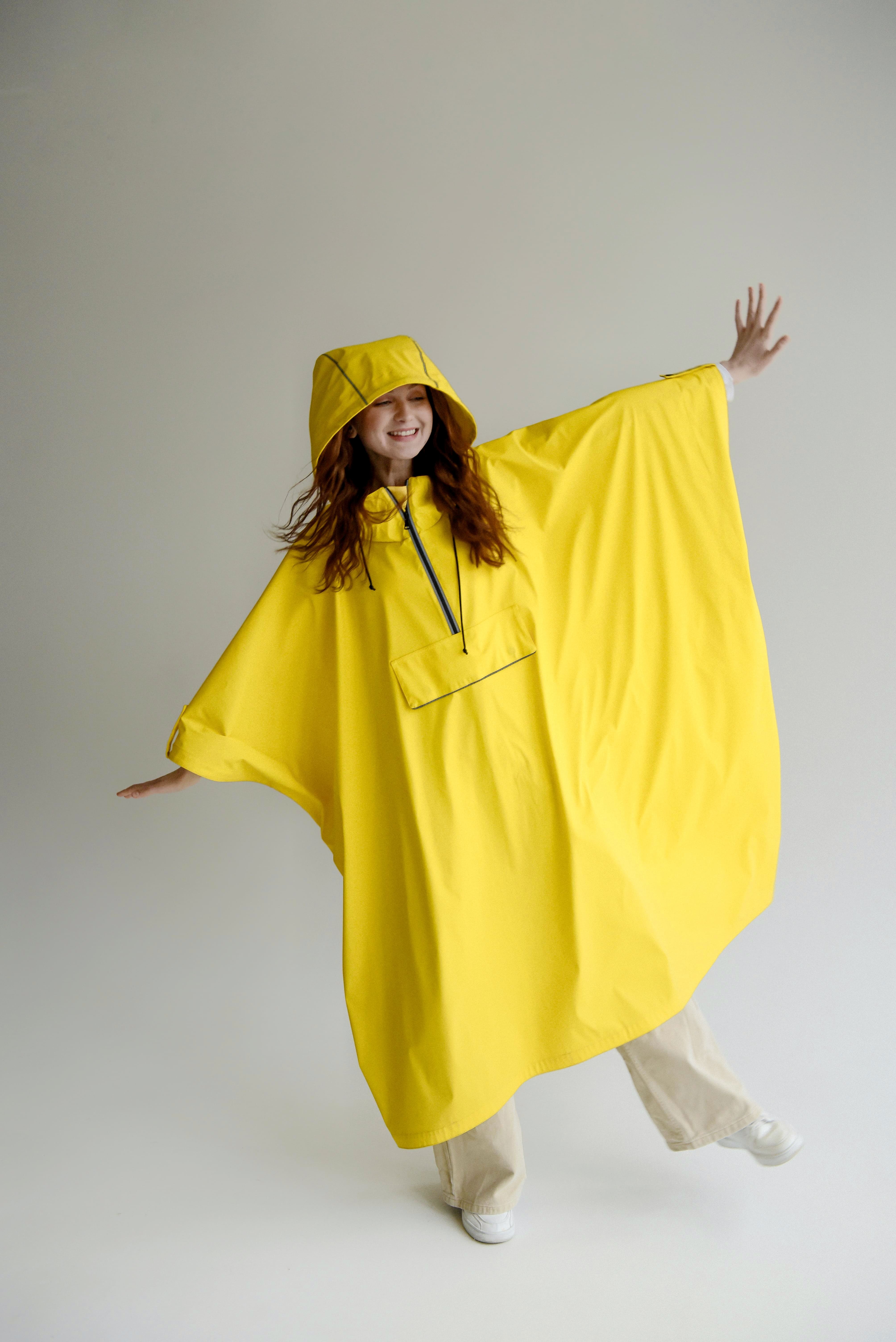 Yellow Poncho Raincoat Unisex