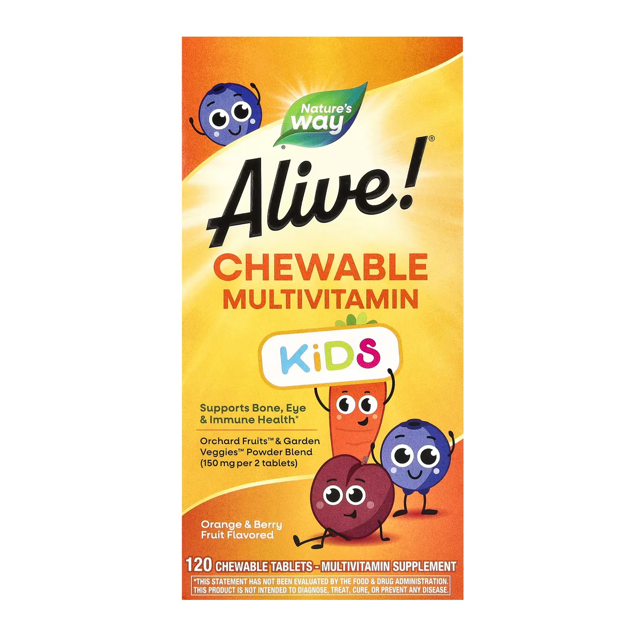 Мультивітаміни для дітей, Kids Chewable Multivitamin - 120 tabs Orange and Berry