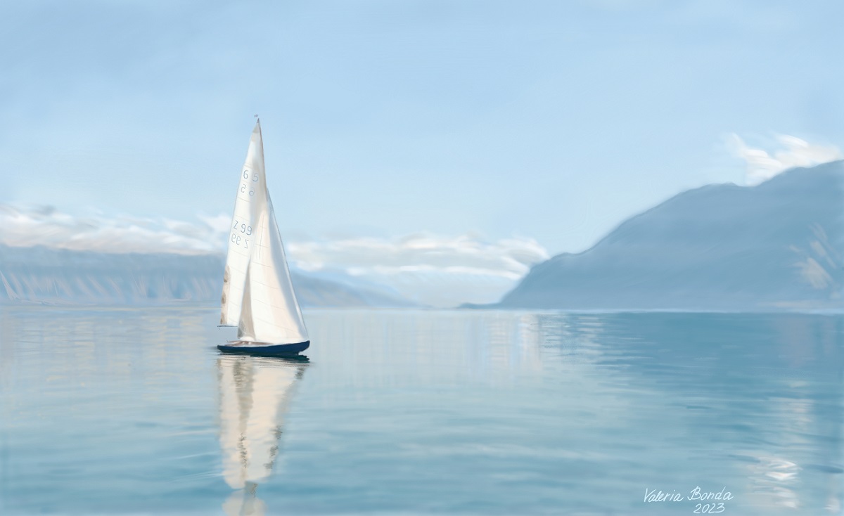 "Dream". Original digital print by Valeria Bonda, printed on a hoodie (unisex)