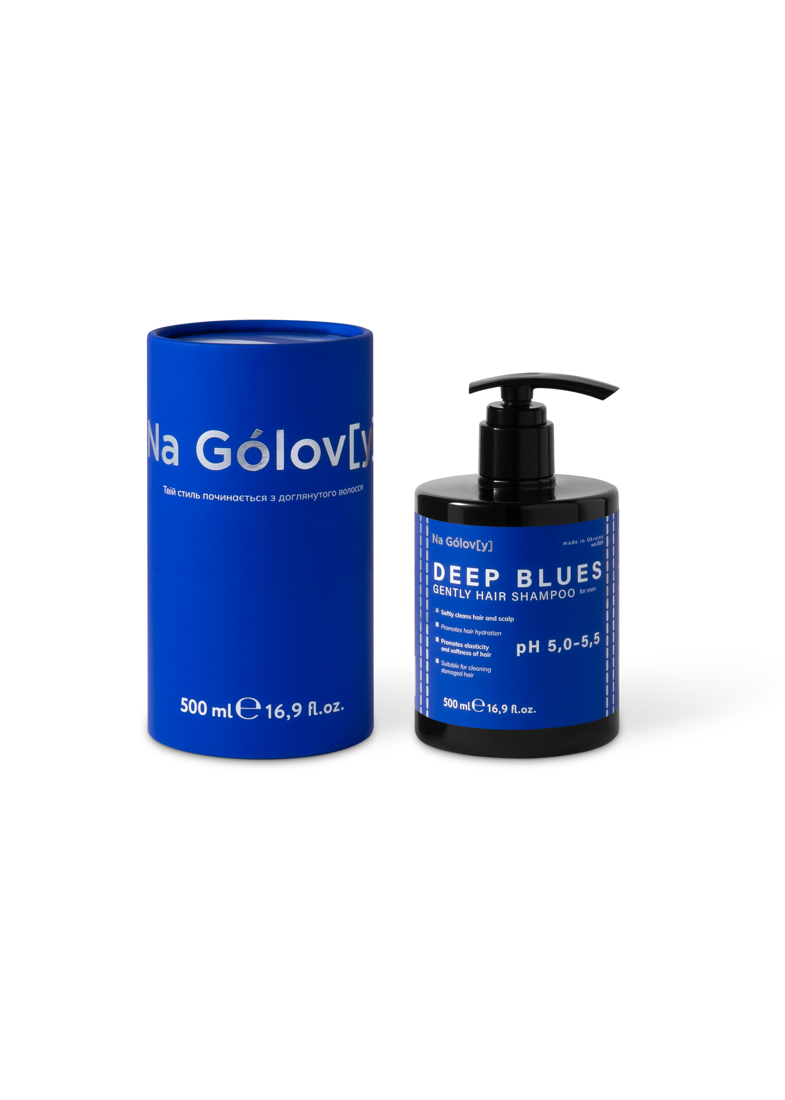 М’який шампунь для чоловіків Deep Blues ТМ «Na Gólov[y]» 