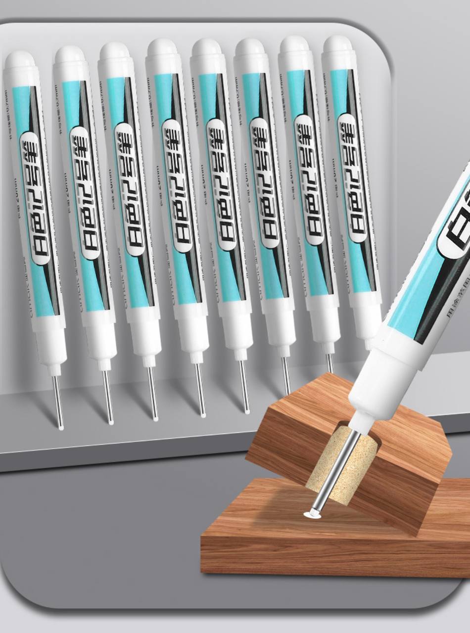 Білий маркер з тонким носиком