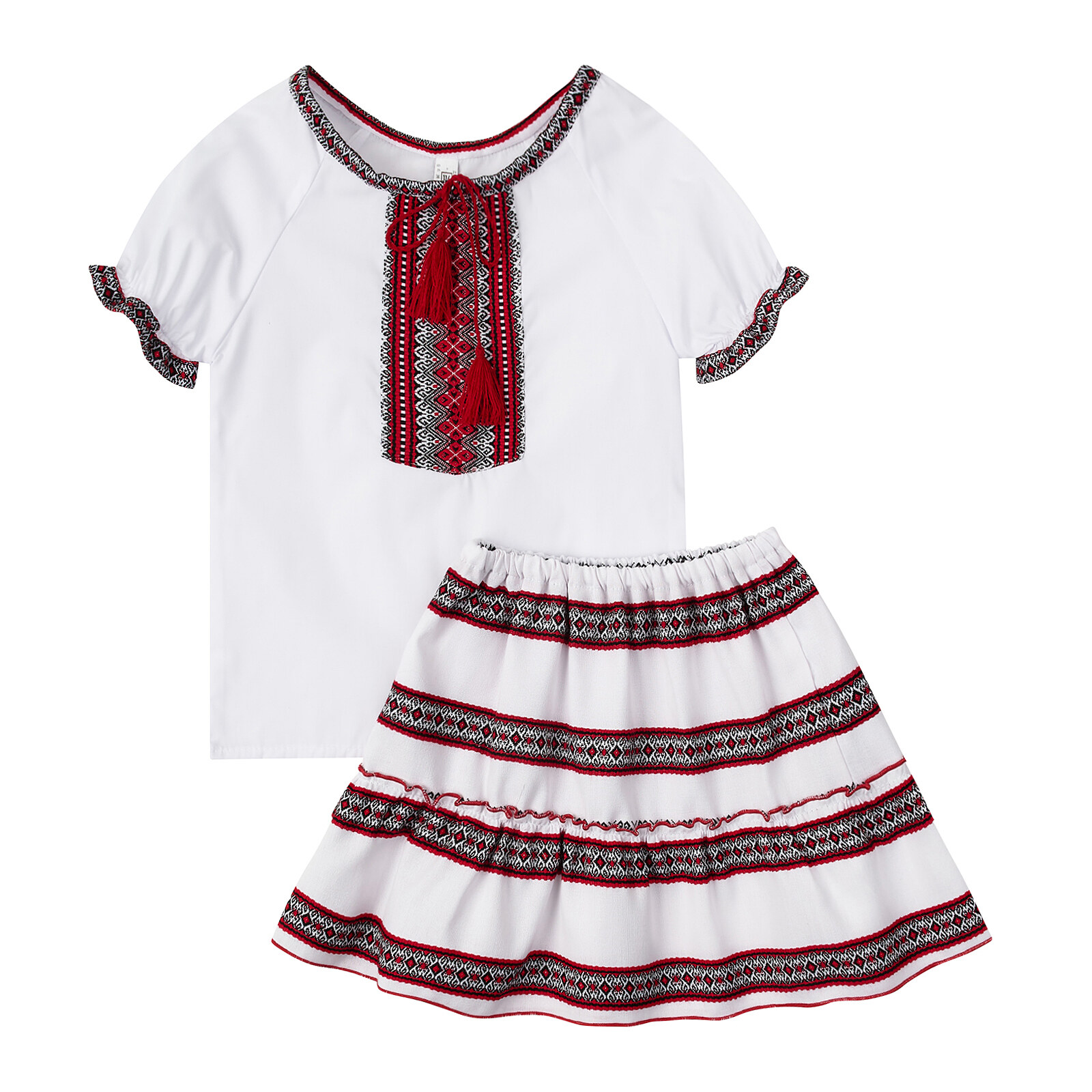 Літній комплект для дівчинки в українському стилі