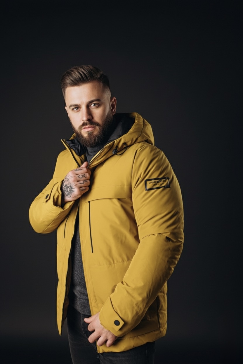 Зимова чоловіча куртка yellow