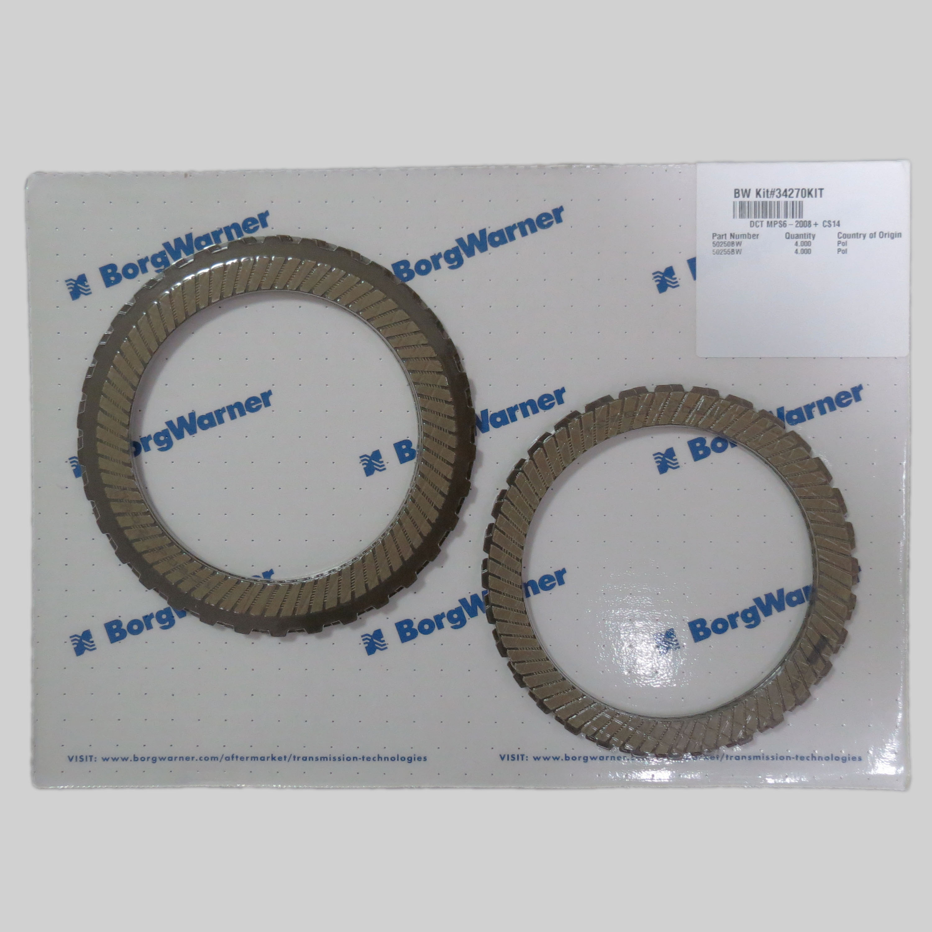 Комплект фрикційних дисків Borg Warner DCT450 MPS6