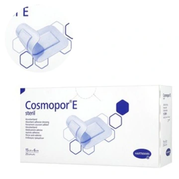 25шт.Cosmopor E Steril самоклеюча стерильна пов'язка для закриття ран 15×6см.