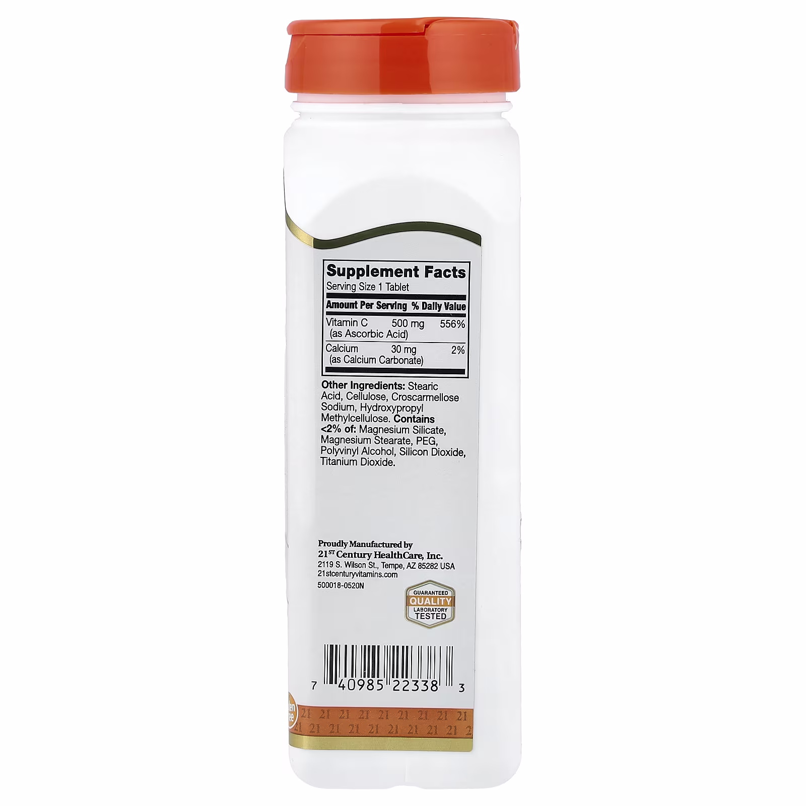 21st Century, Vitamin C, 500 mg, 250 Tablets