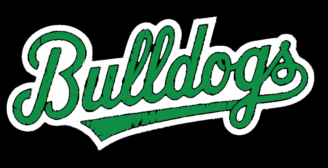 Bulldog font with tail - GREEN