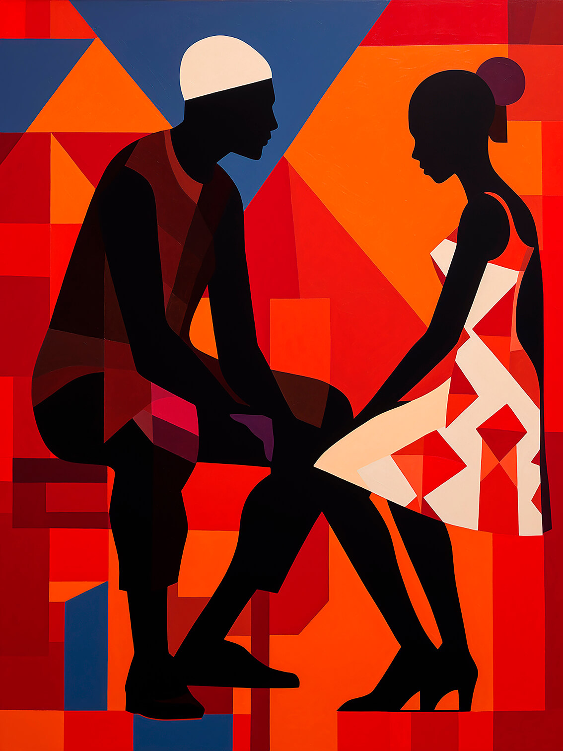 We need to talk, 80x60 cm, original acrylic painting on canvas