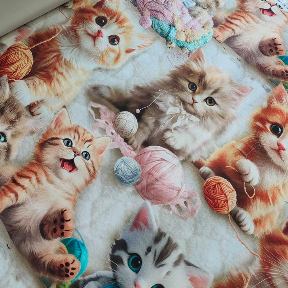 Тканина Ранфорс Digital print - Задорні кошенята