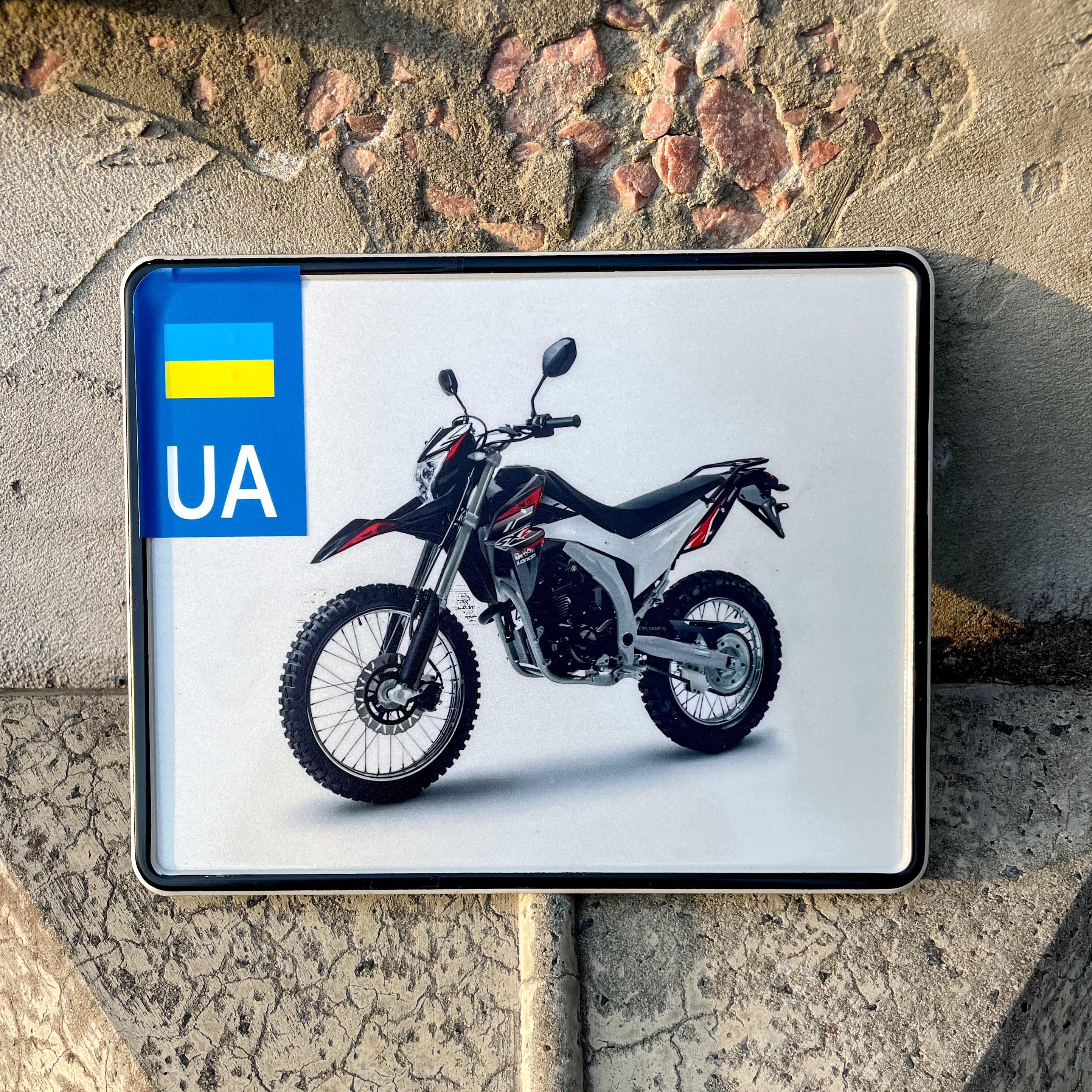 Сувенірний мото номер 220х174 мм з нанесеним зображенням