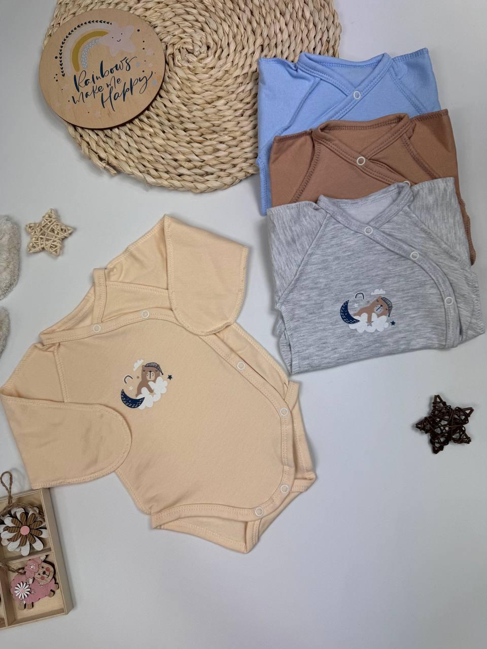 Теплий боді для новонароджених з футера з начосом