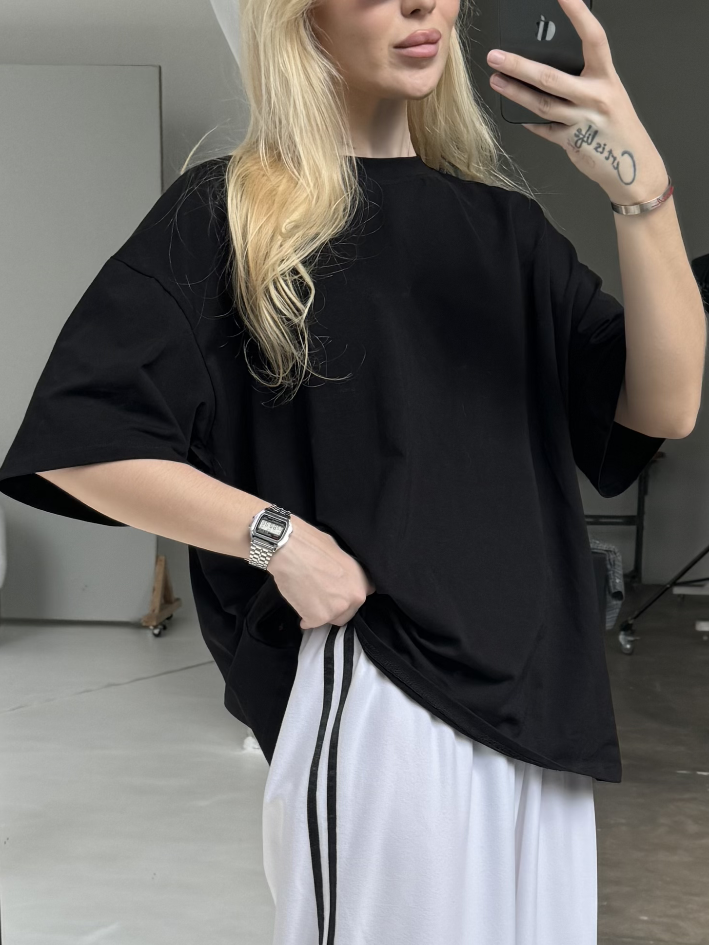 Футболка чорна 95% бавовни