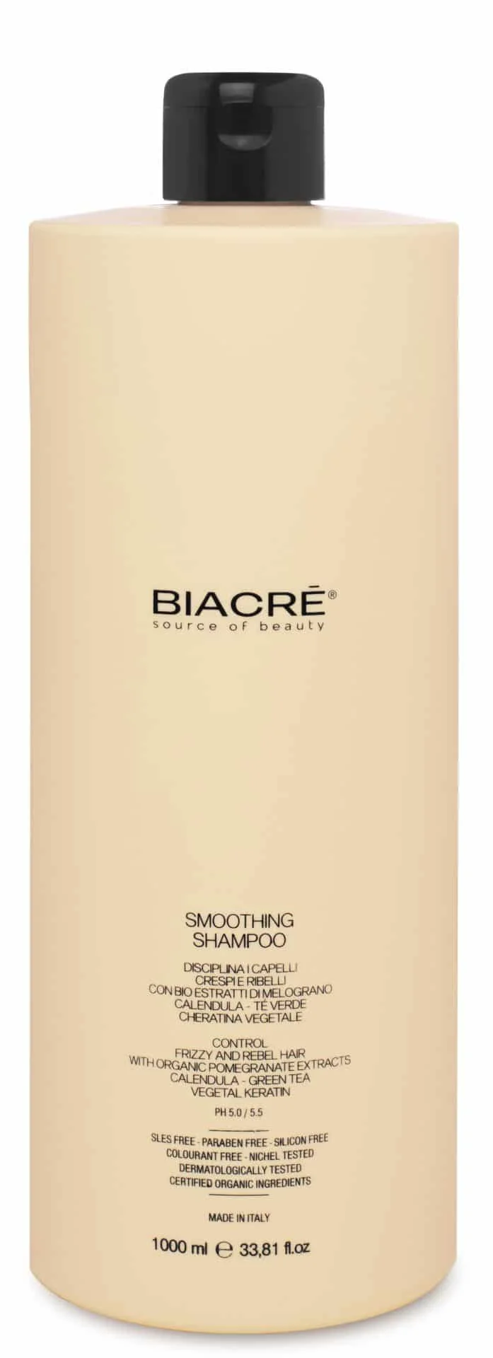 Шампунь для волосся з біокератином Biacre Smoothing Shampoo 1000мл
