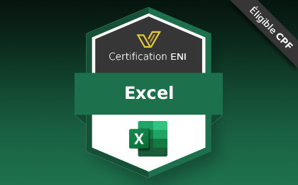 E-formation EXCEL avec passage certificat compris RS 6289