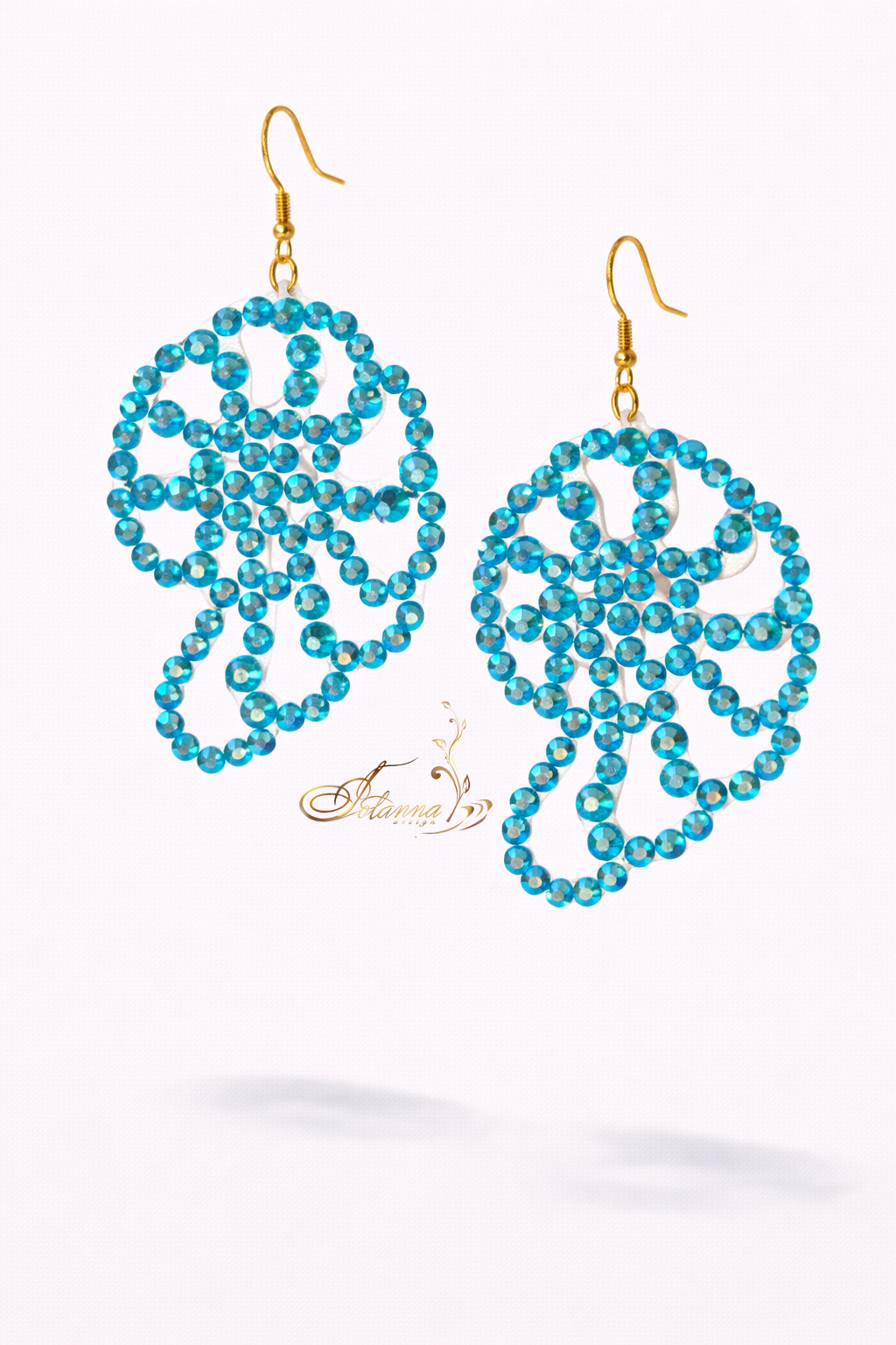 Aquamarine earrings for ballrom dance