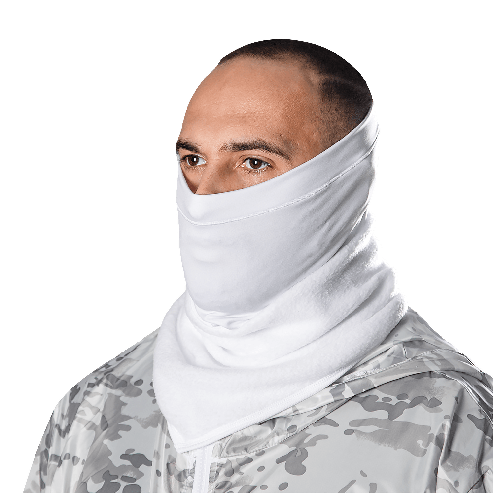 Теплий зимовий маскувальний баф "WarmFlex 2.0 Fleece SJ White" від українського бренду "CAMOTEC".