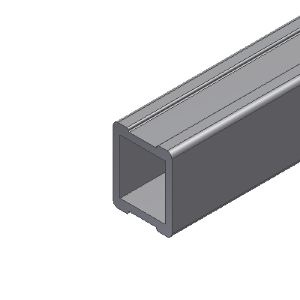 Алюмінієвий профіль напрямної, нарізний (Cut beam railing profile alu)