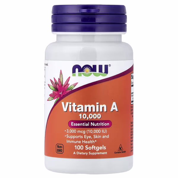 NOW Foods, Vitamin A, 3,000 mcg (10,000 IU), 100 Softgels