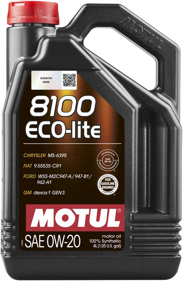 Моторна олива 0W20 Motul 8100 Eco-lite, 4л