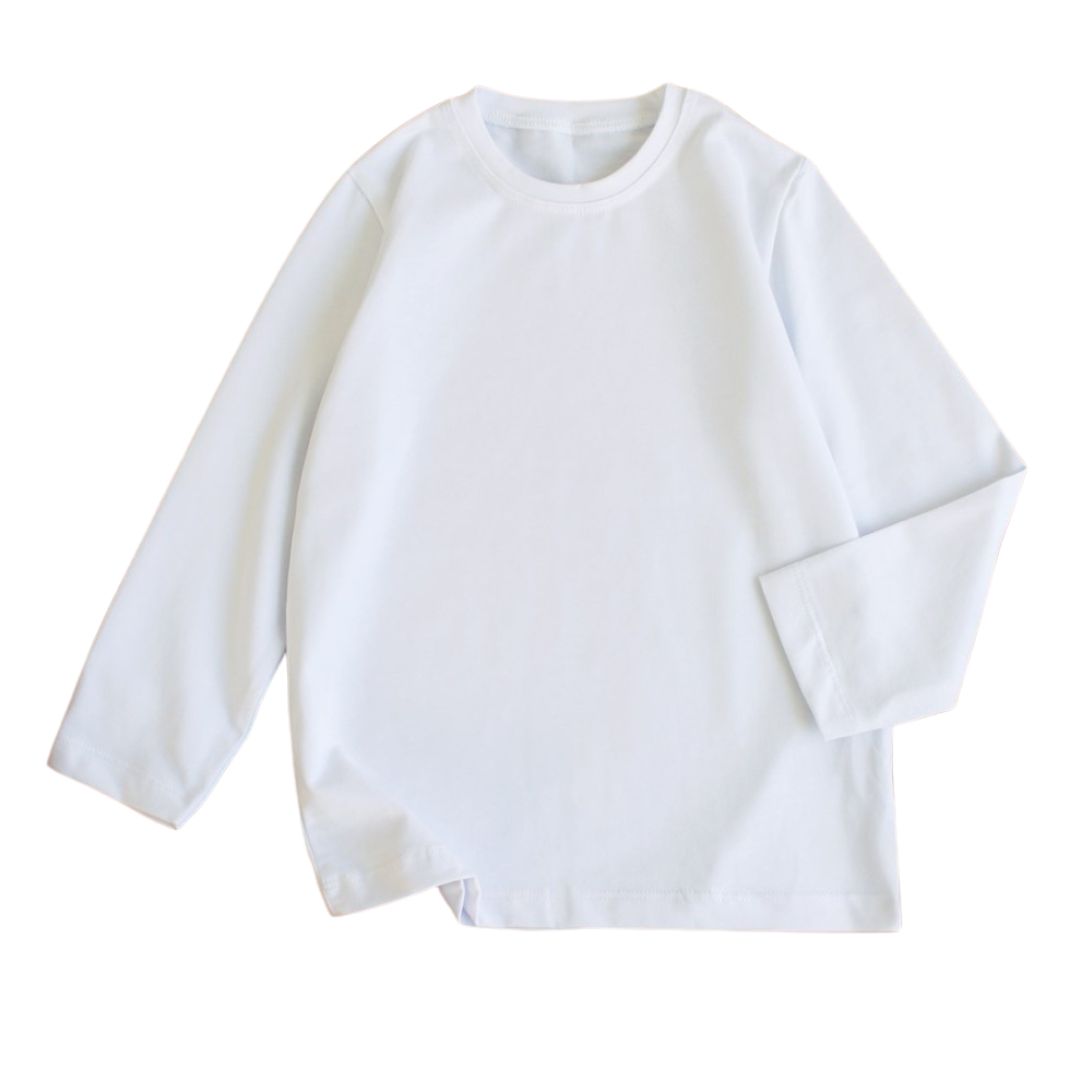 Лонгслів білий стрейч кулір