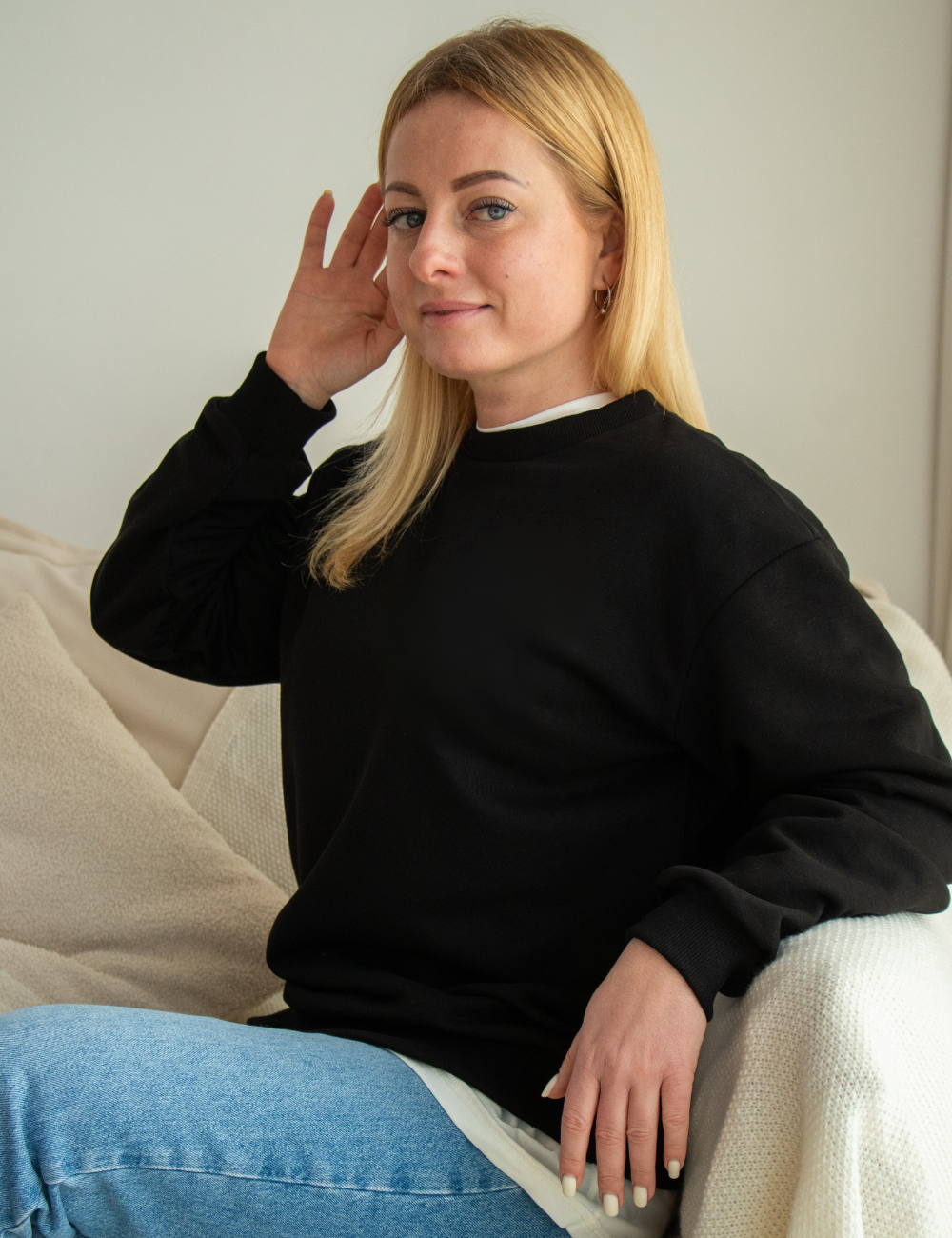 Unisex cotton sweatshirt for custom print