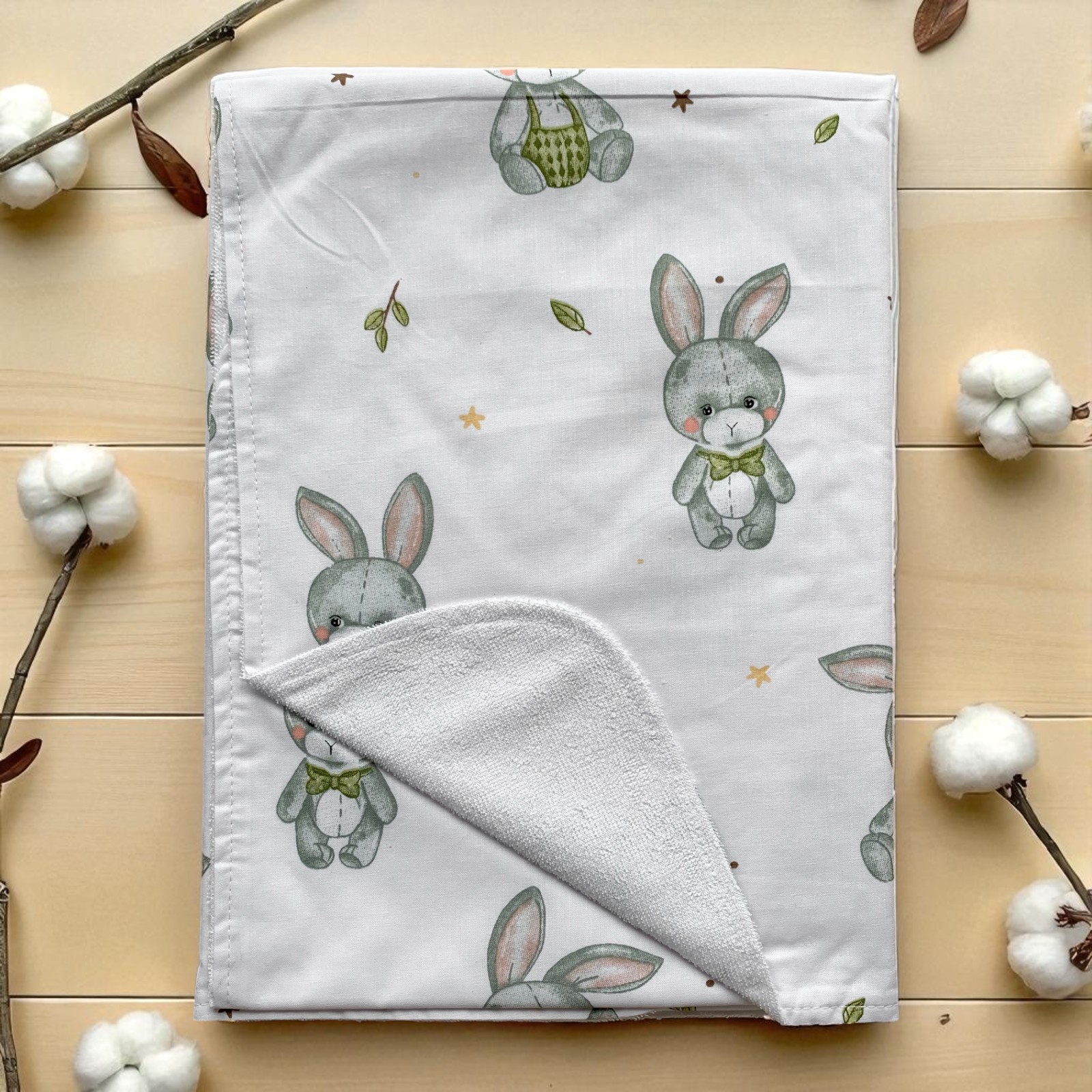 Пелюшка непромокаюча Зайчик на білому