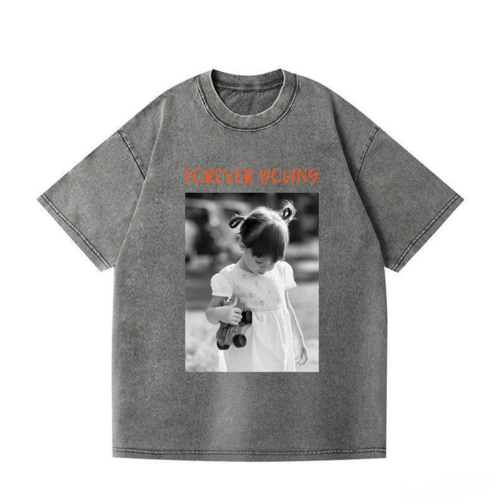 ФУТБОЛКА ОВЕРСАЙЗ СІРА ВАРЕНА З ПРИНТОМ 