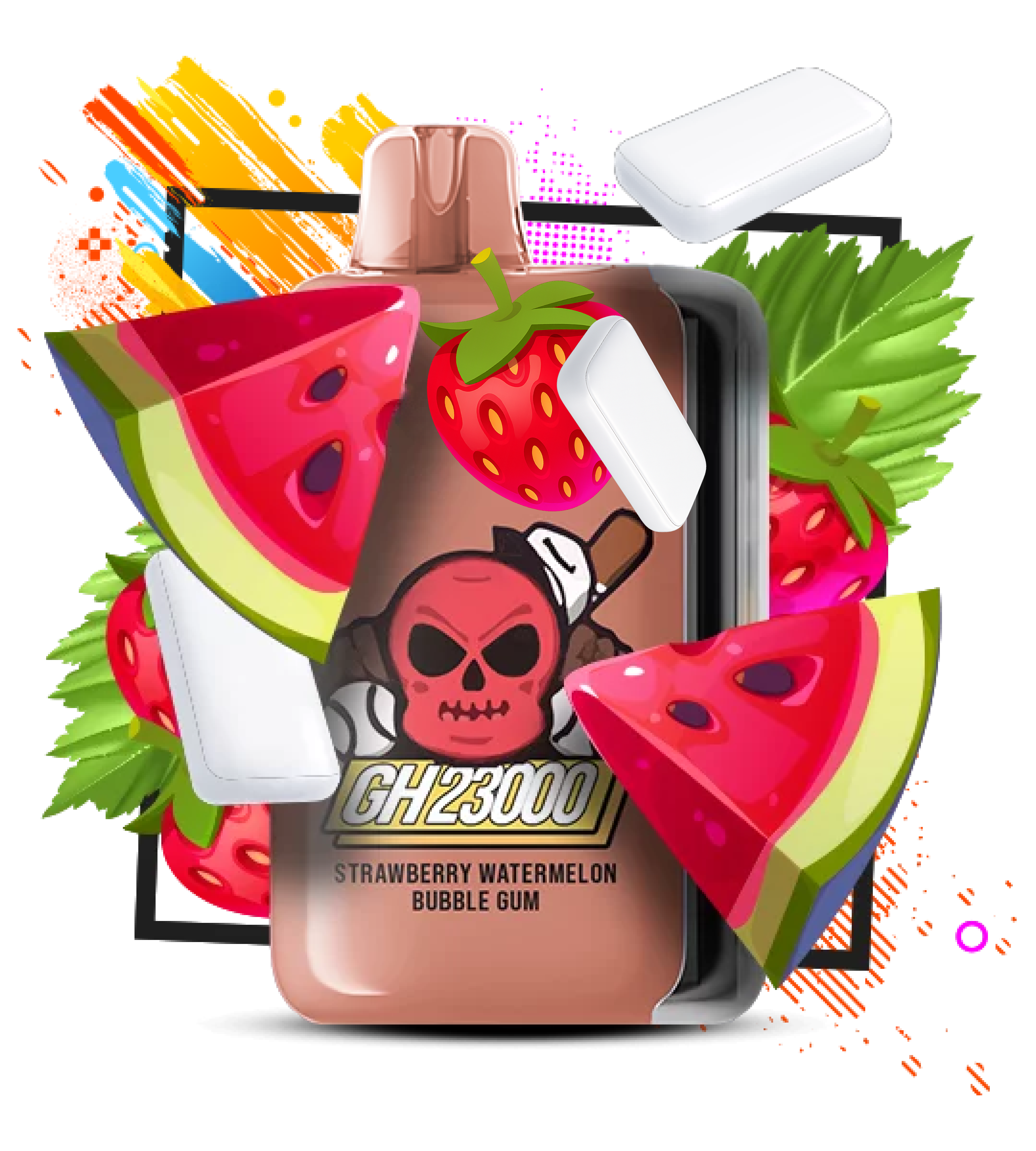 Elf Bar GH23000 Strawberry Watermelon Bubble Gum (Полуниця Кавун Жуйка)