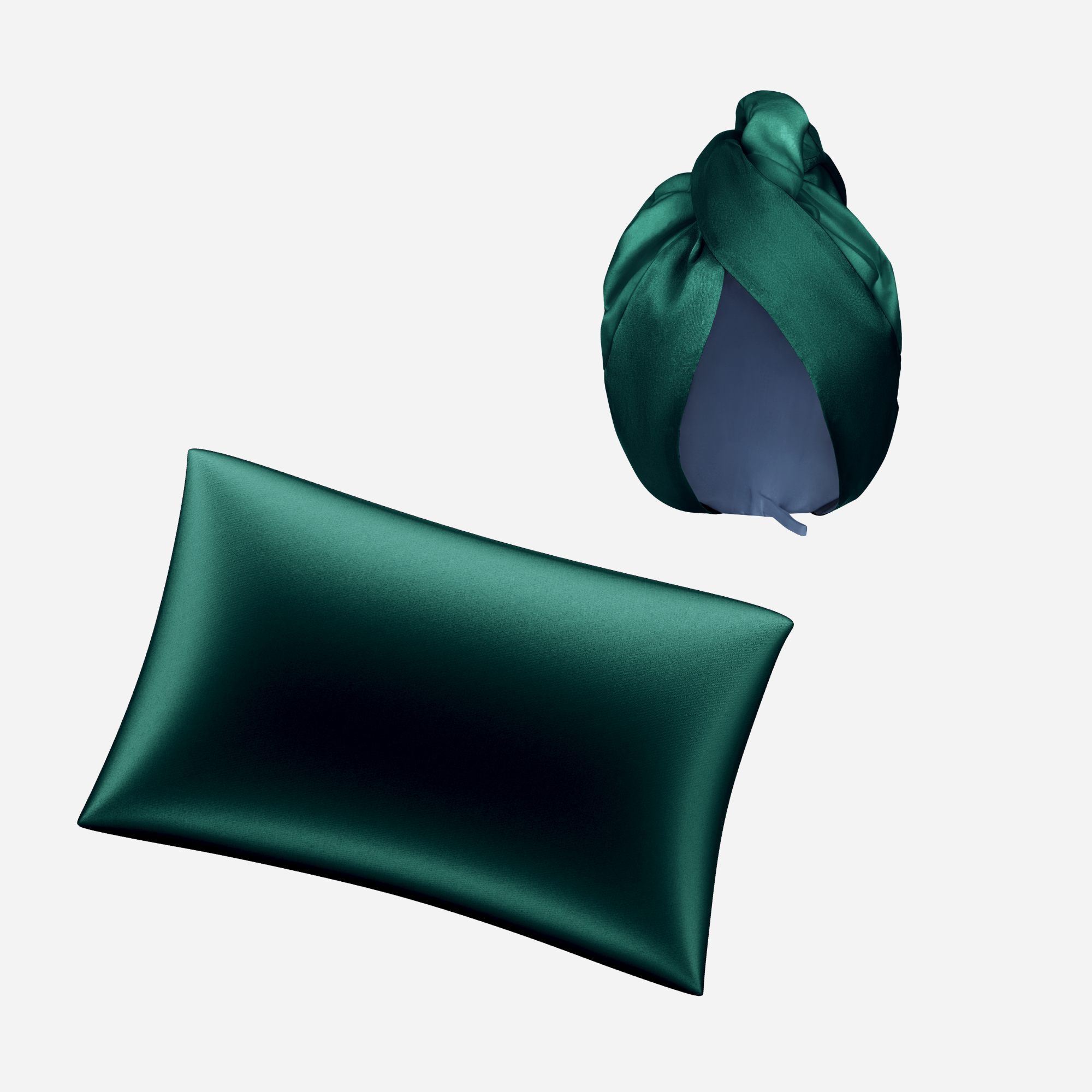 Шовкова наволочка і тюрбан в смарагдовому кольорі від Molodo