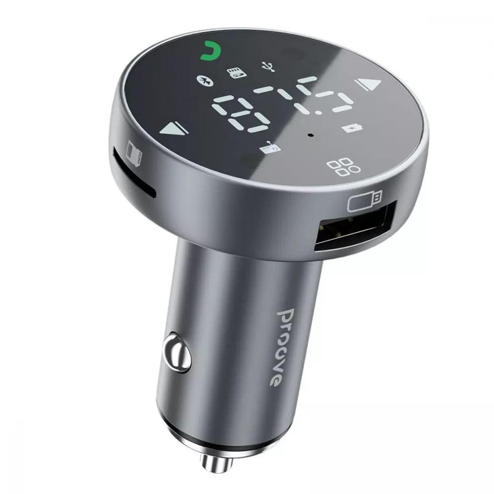 АЗП Proove FM Launcher Sound Sync 30W (PD+QC3.0) Type-C+USB