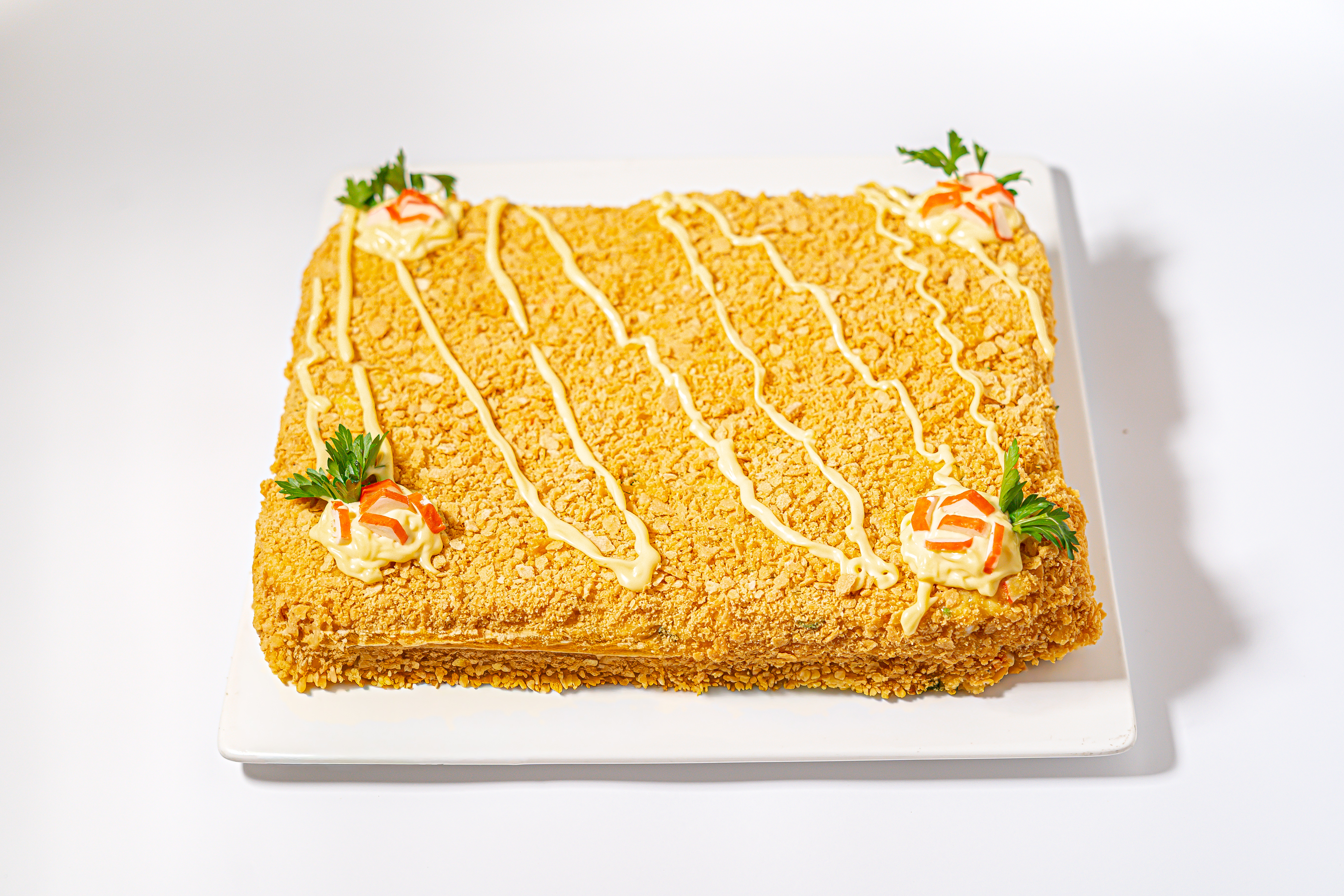 Закусочний торт з лососем та крем-сиром