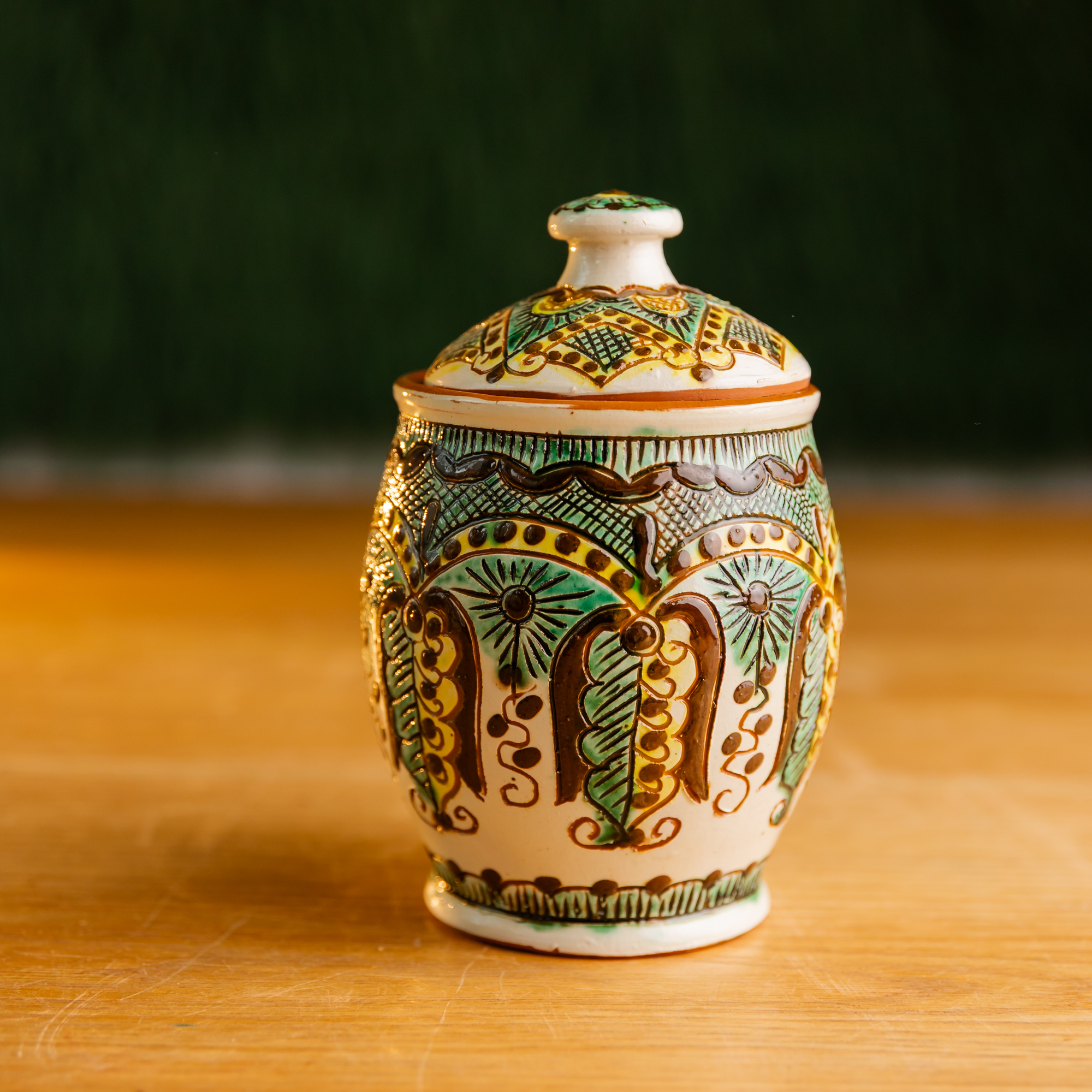 Керамічна цукорниця "Косівська", 12 см