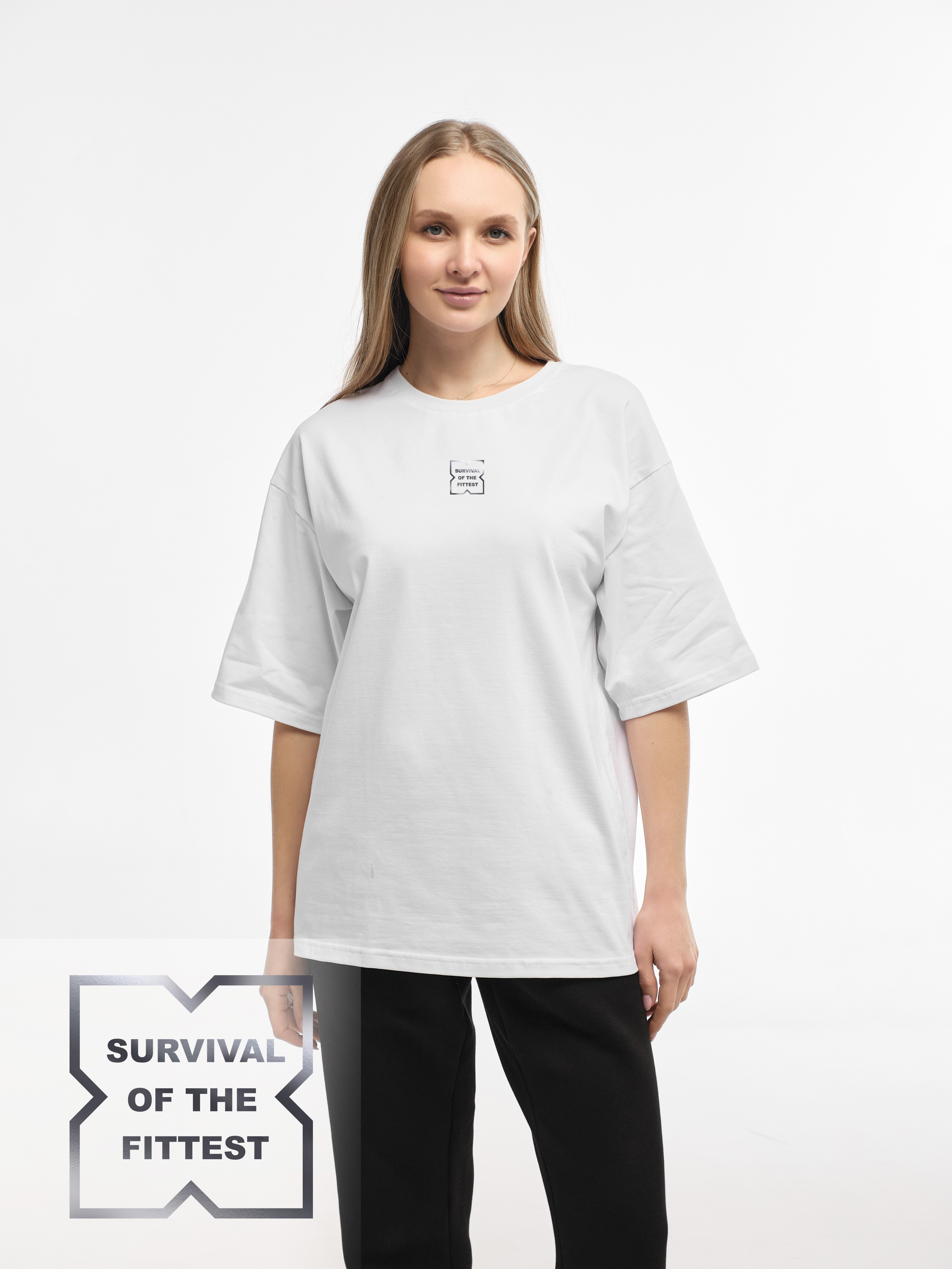 T-SHIRT "SURVIVAL OF THE FITTEST" | WHITE EMOTION | XT1