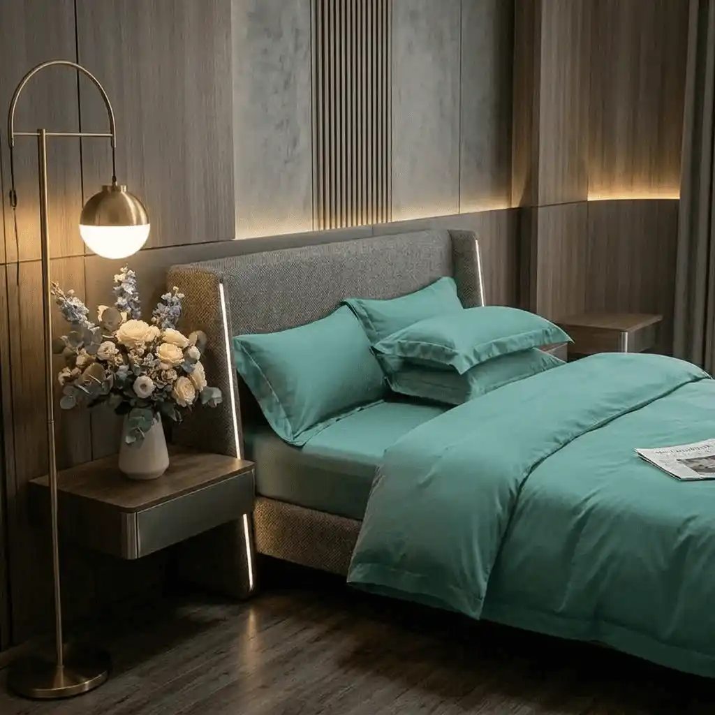 Постільна білизна з сатину, колір Turquoise