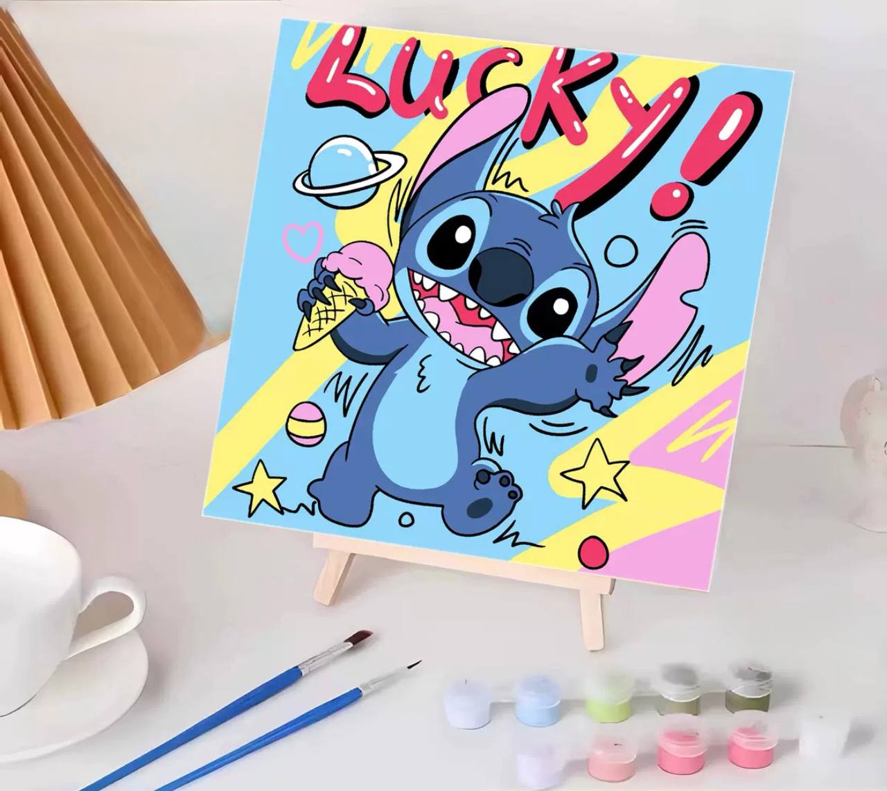 Картина за номерами Стіч, Stitch, з мольбертом