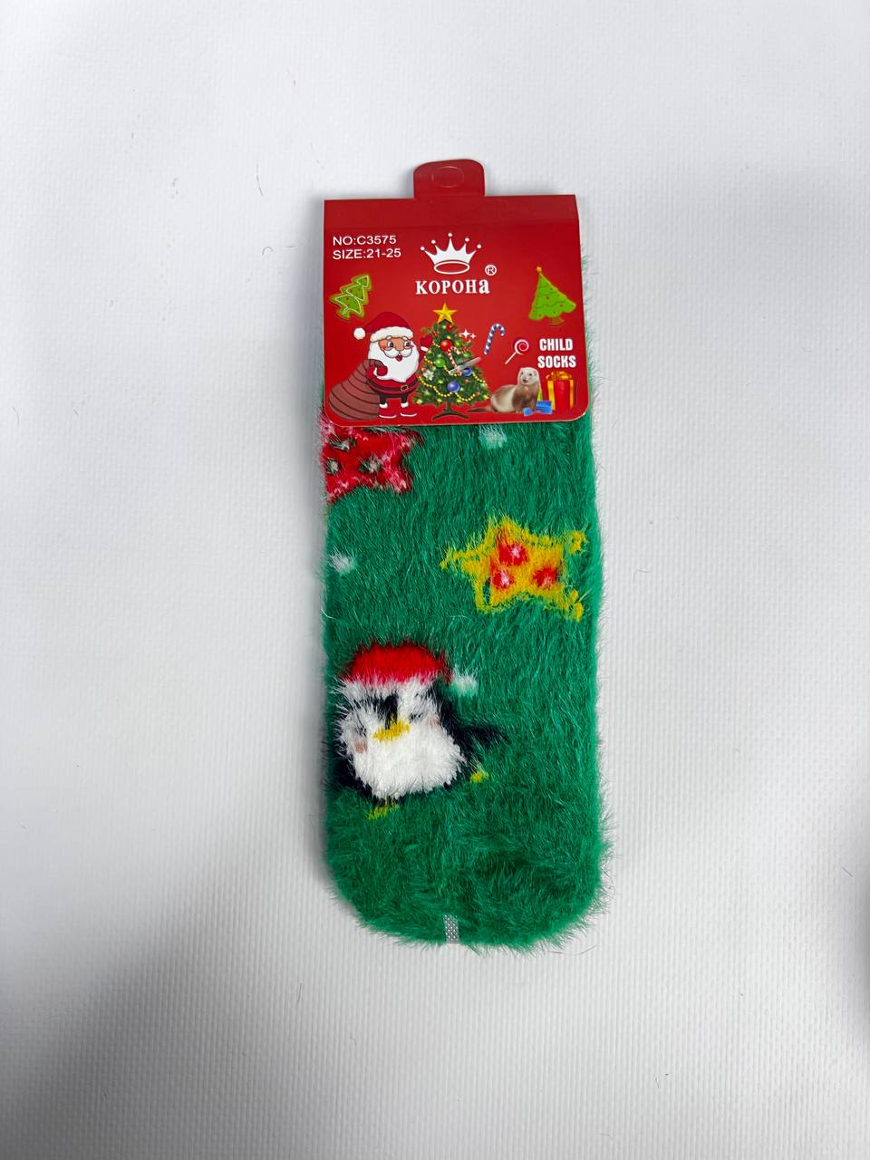 Аногорові носочки новорічні зелені ( 26-30) розмр