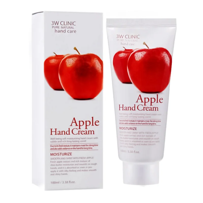 Крем для рук 3W CLINIC зволожуючий з екстрактом яблука Apple Hand Cream, 100 мл