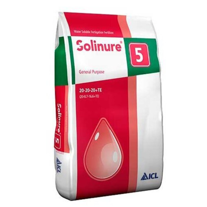 Solinure® 5 General Purpose (ICL,Israel) 500 г., водорозчинне добриво NPK 20-20 для весняного кореневого живлення троянд. Розфасовка з великої професійної тари
