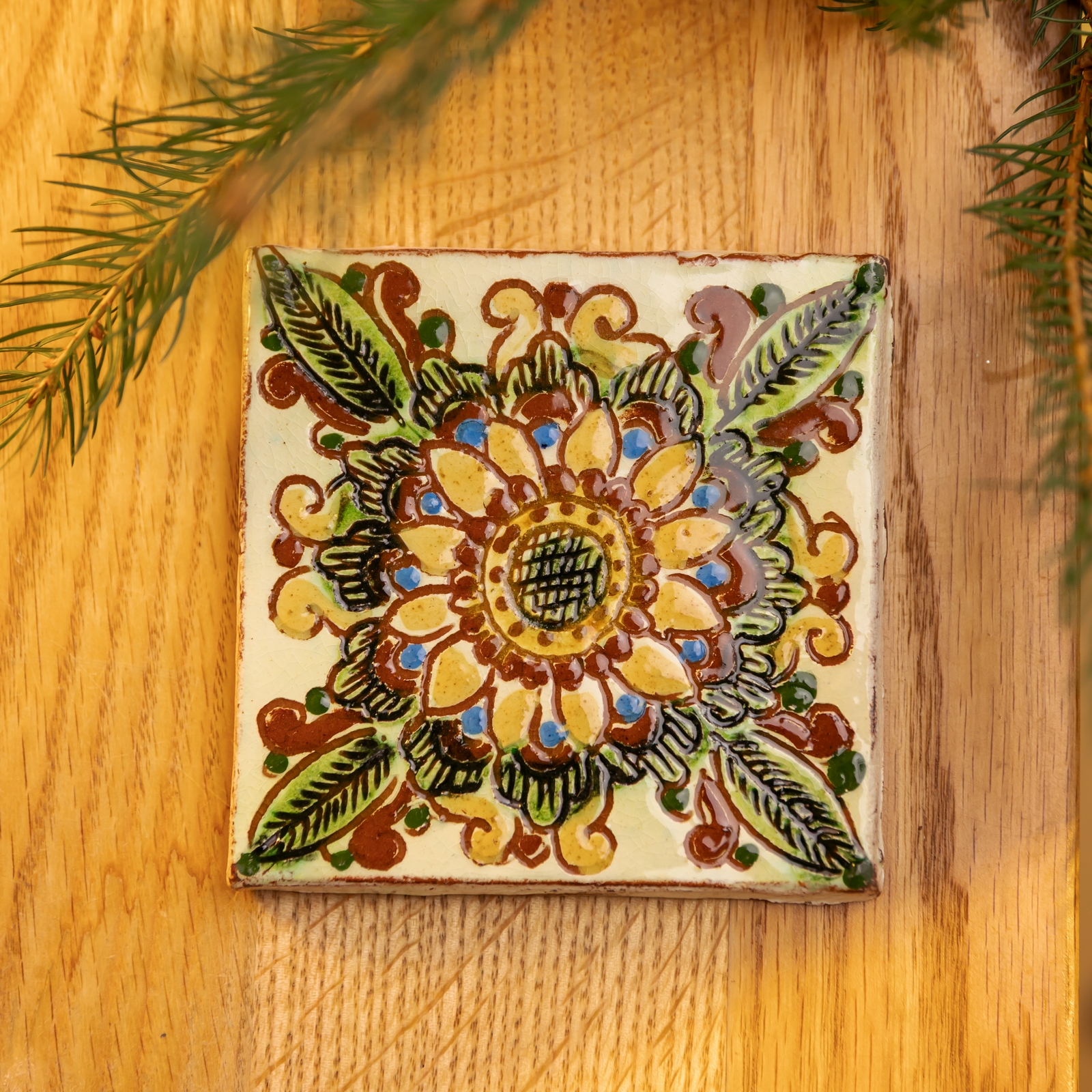 Декоративна плиточка "Квіти", 10*10 см