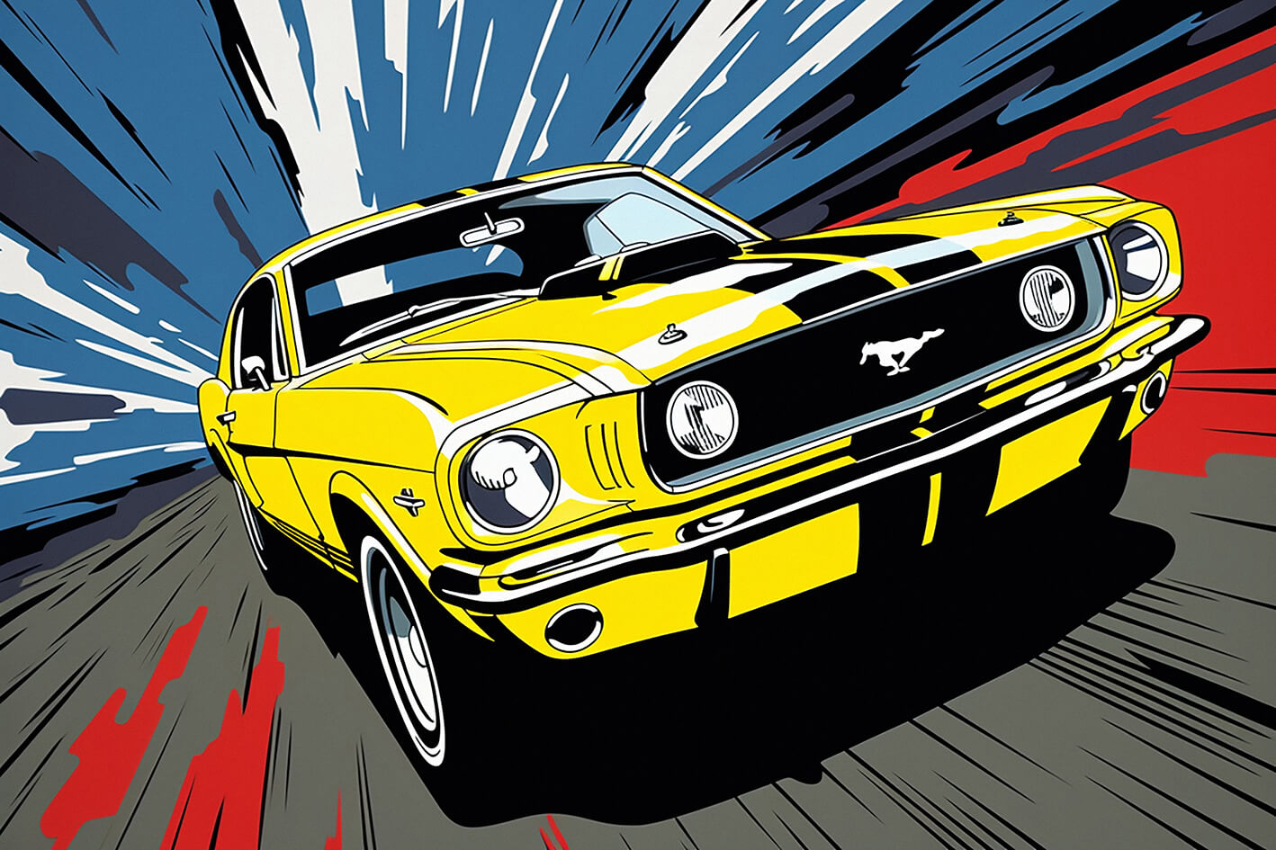 Speed, 80x120 cm, original acrylic painting on canvas
