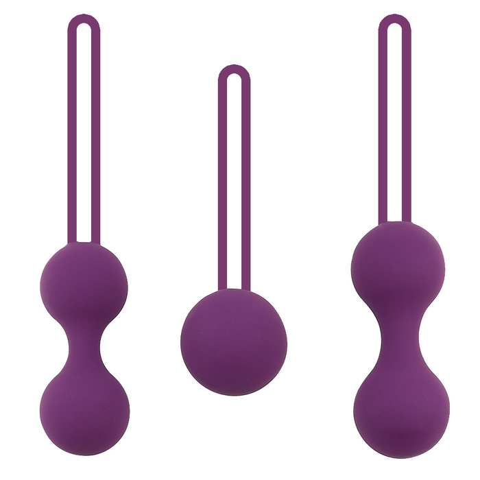 Набір вагінальних кульок 3шт. (фіолетовий)