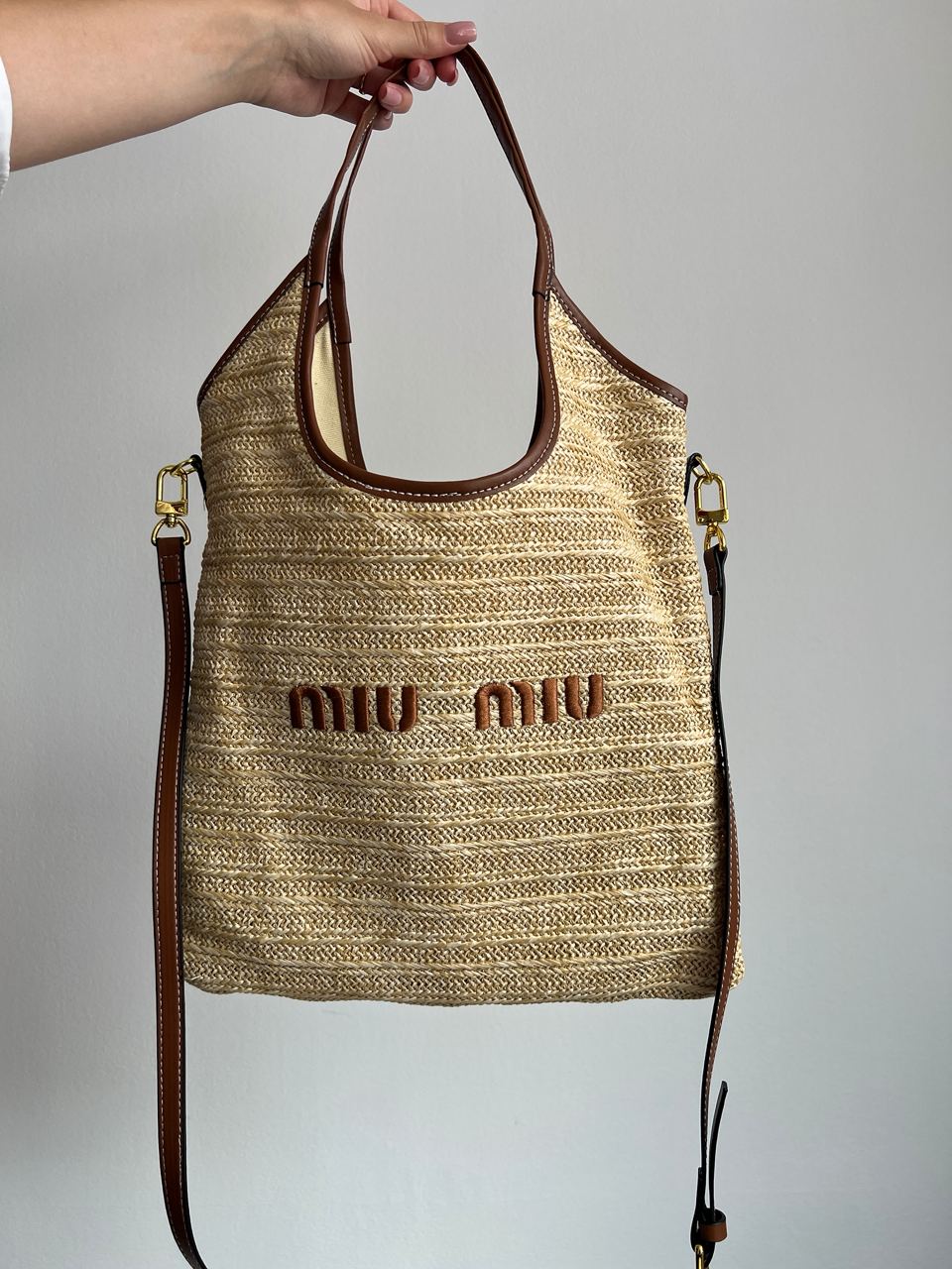 Miu Miu Ivy Straw Bag
