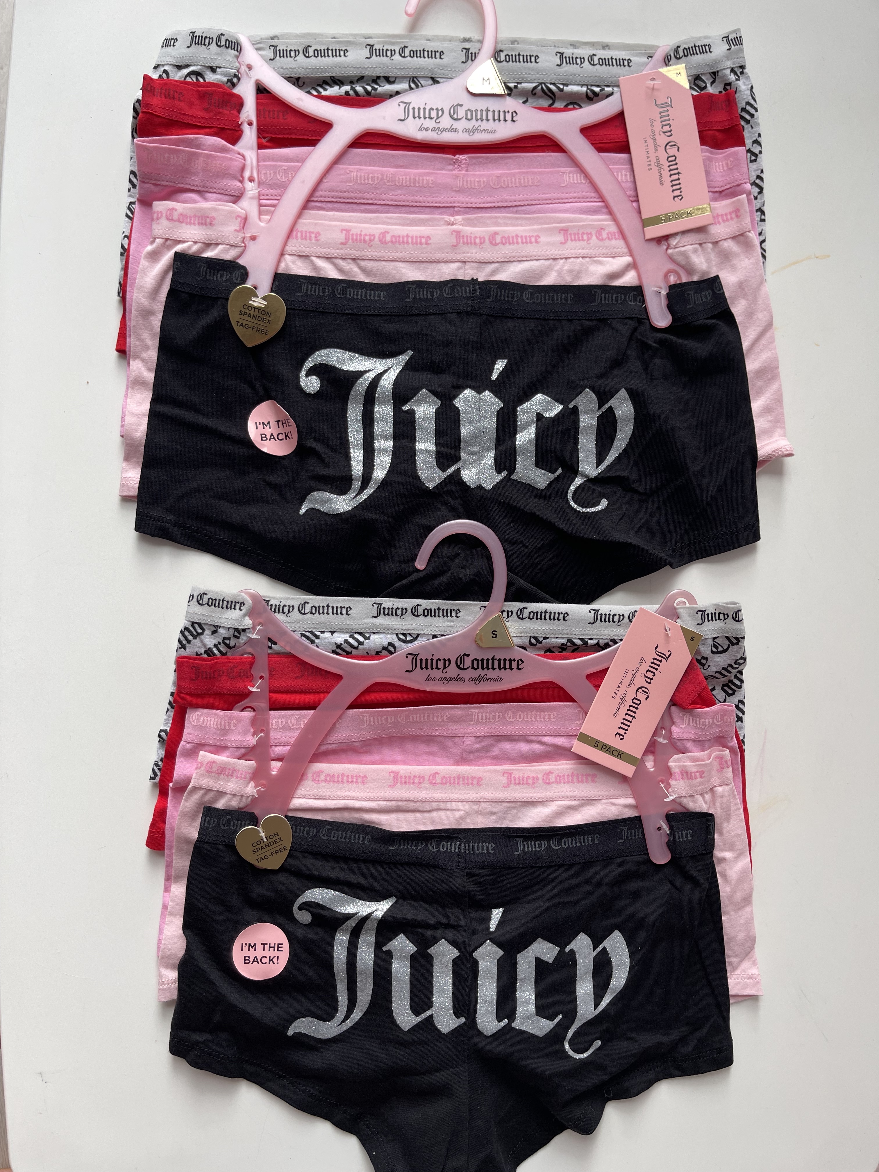 Комплект котонових трусиків Juicy couture 5 шт з лого