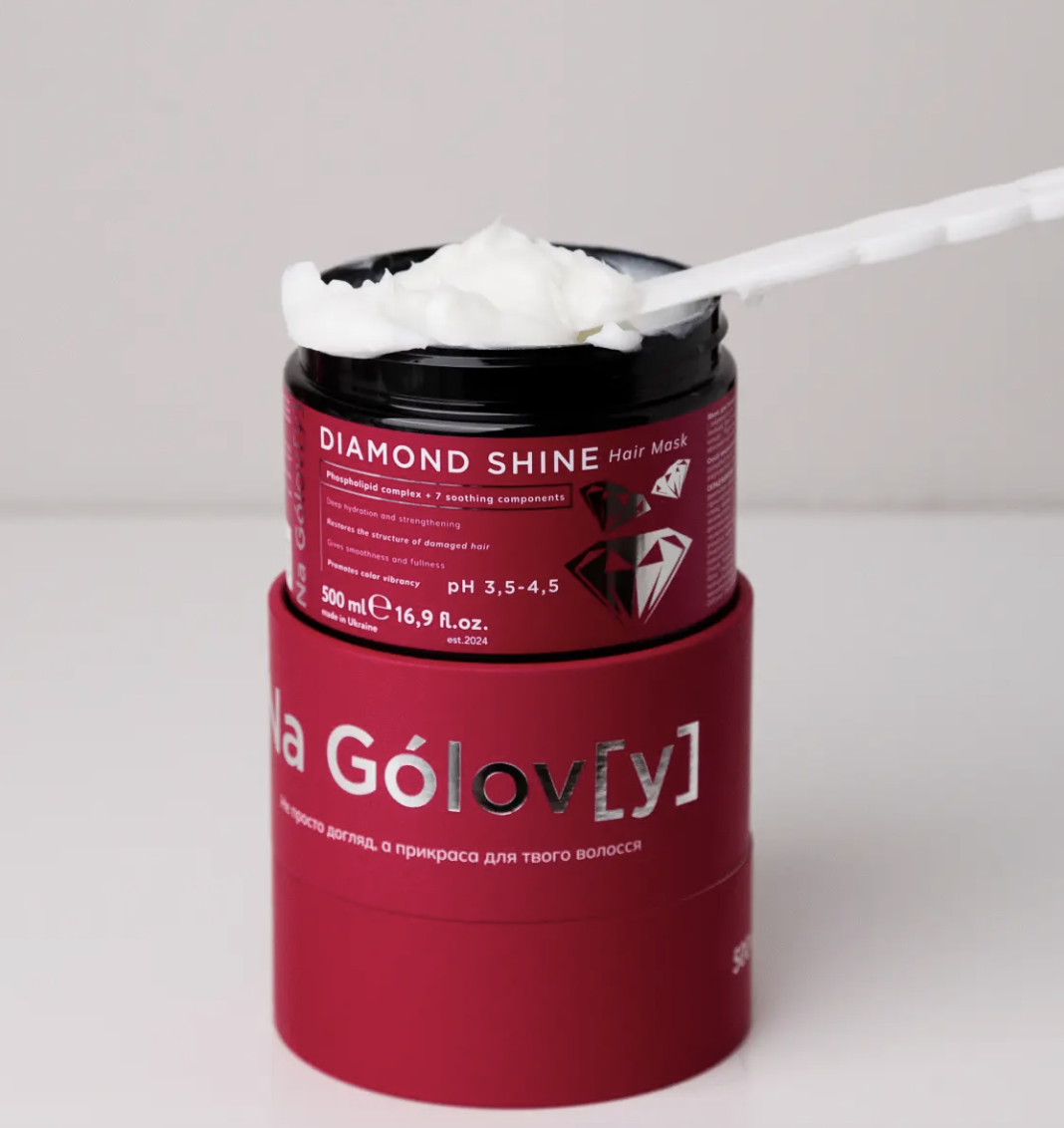 Маска для волосся діамантовий блиск «Na Gólov[y]», 500 ml