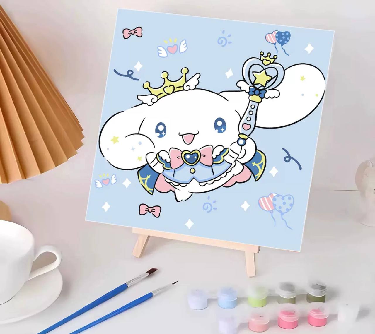 Картина за номерами Сінаморолл, Cinnamoroll, з мольбертом