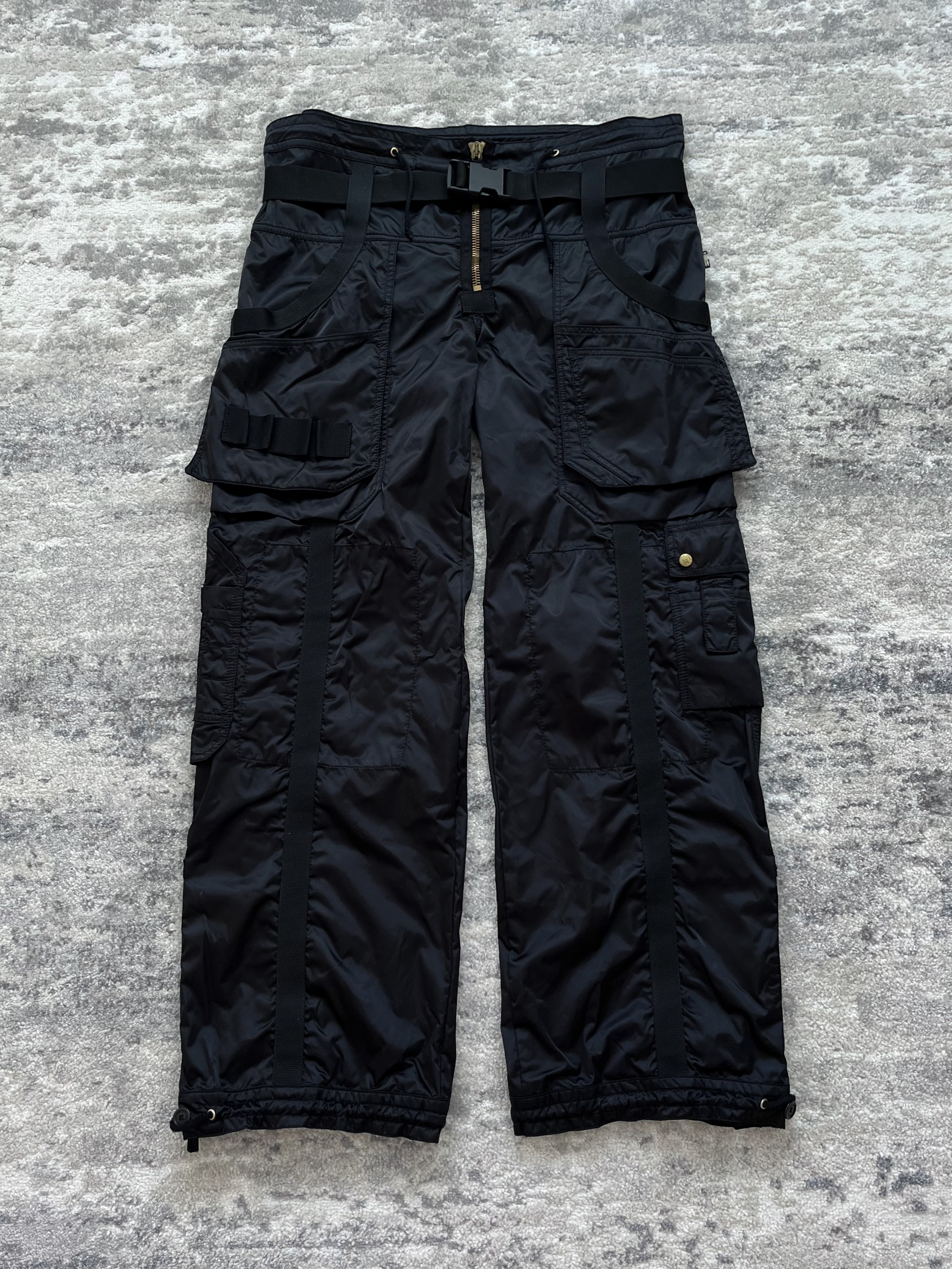 jean paul gaultier aw03 nylon parachute bondage pants