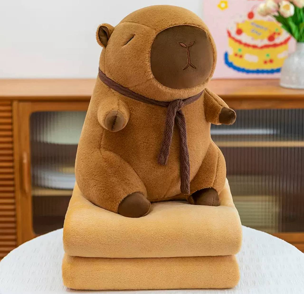 Іграшка з пледом Капібара з шарфом