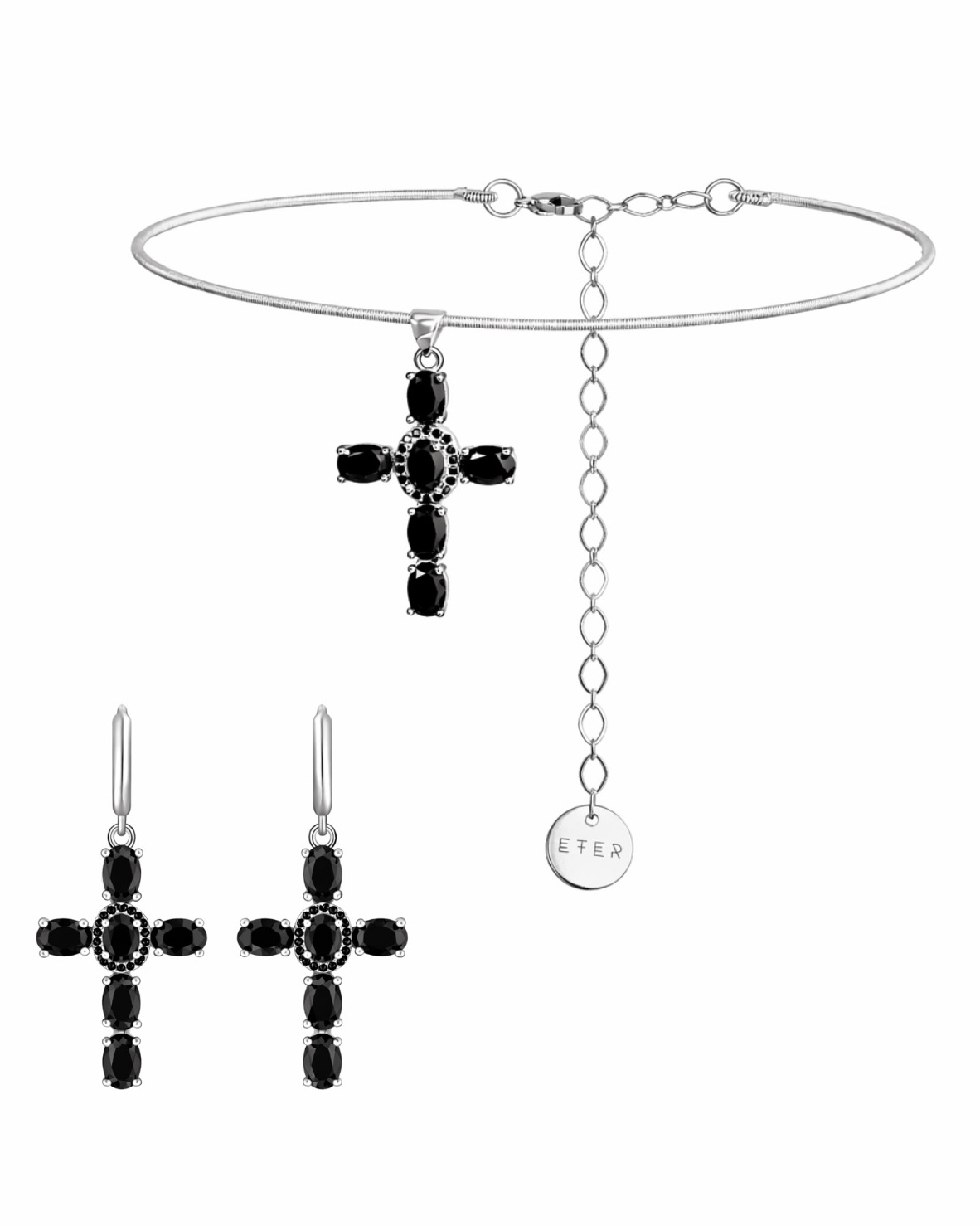 CROSS dark silver set